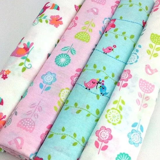 4Pcs/Pack Baby Super Soft Brushed Cotton Flannel Swaddle Wrap Blankets