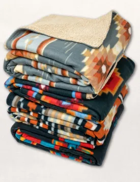 8 Pack Sherpa-Lined Lodge Blankets, Only  $20.00 ea!