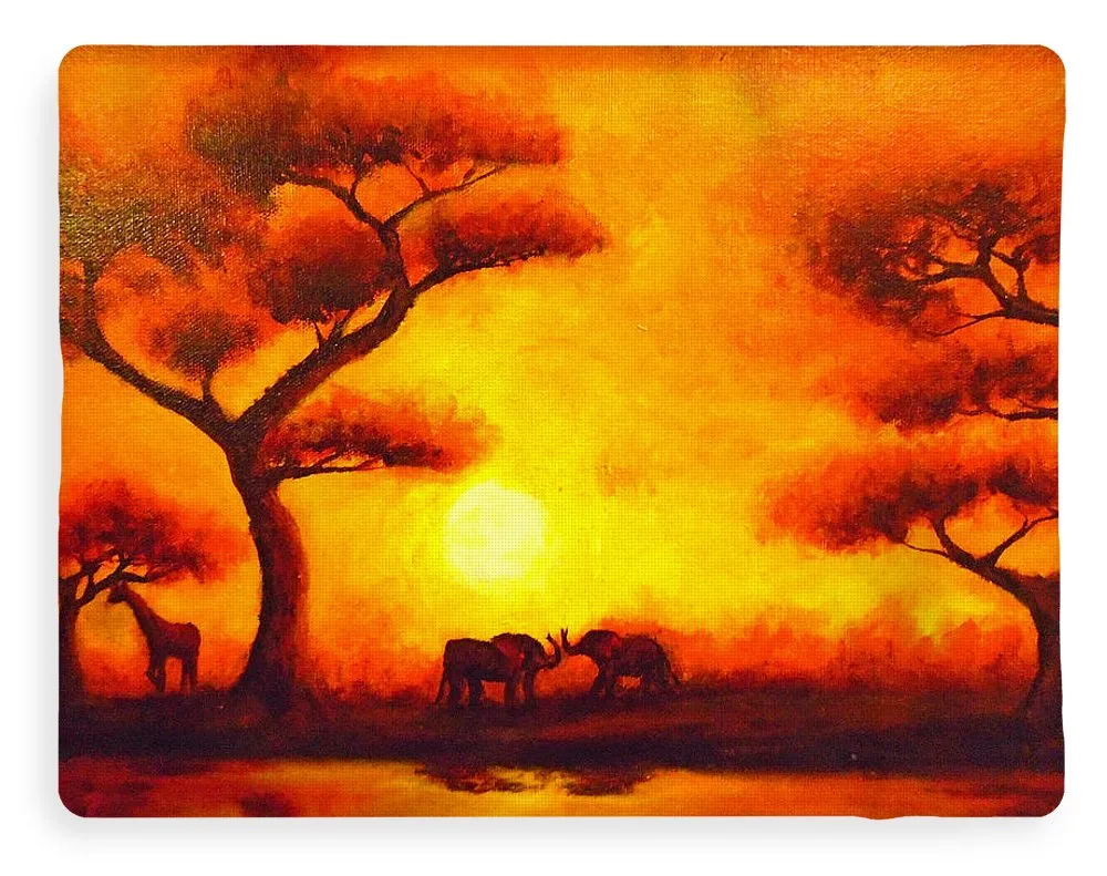 African Sunset  - Blanket