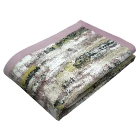 Aura Blush Pink Printed Velvet Throws & Runners