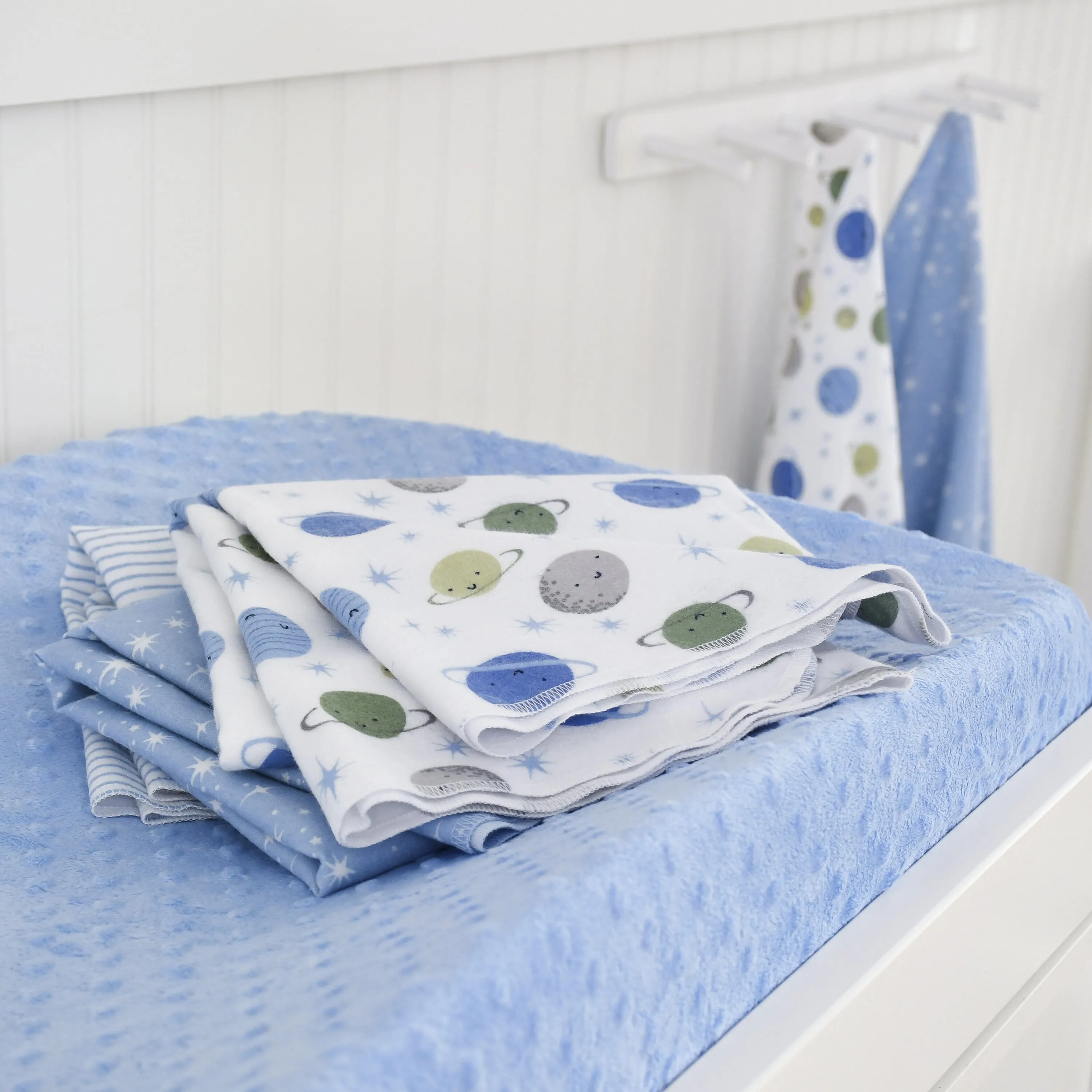 Baby Boys Blue Dotted Changing Pad Cover