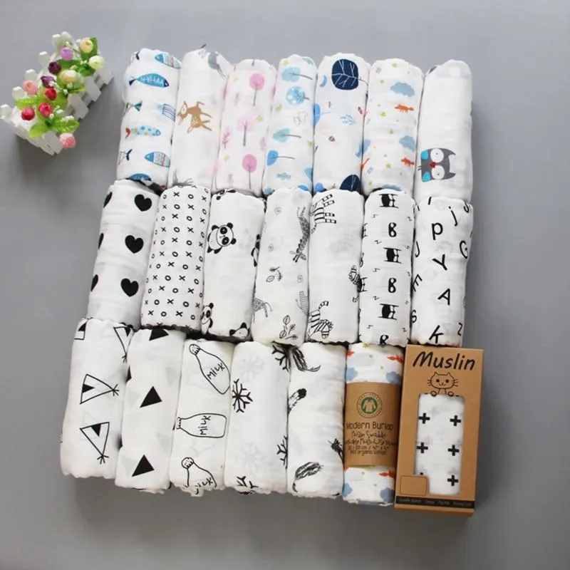 Baby Cotton Muslin Swaddle Wrap Blankets Stroller Covers