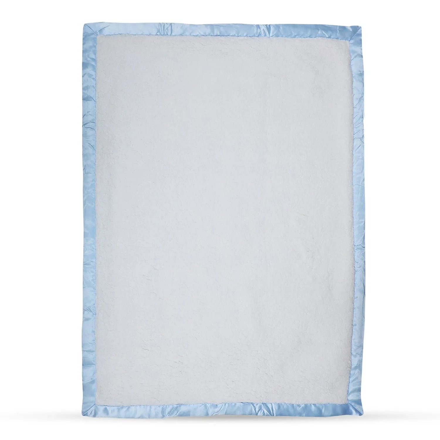 Baby Moo Checkered Charm Soft Fur Blanket - Blue