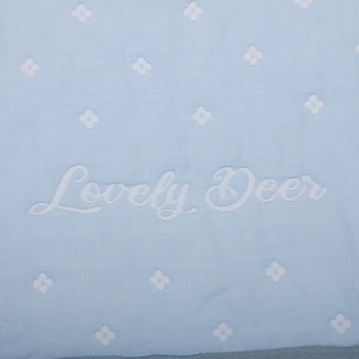 Baby Moo Deers In Love All Season Medium Muslin Blanket - Blue