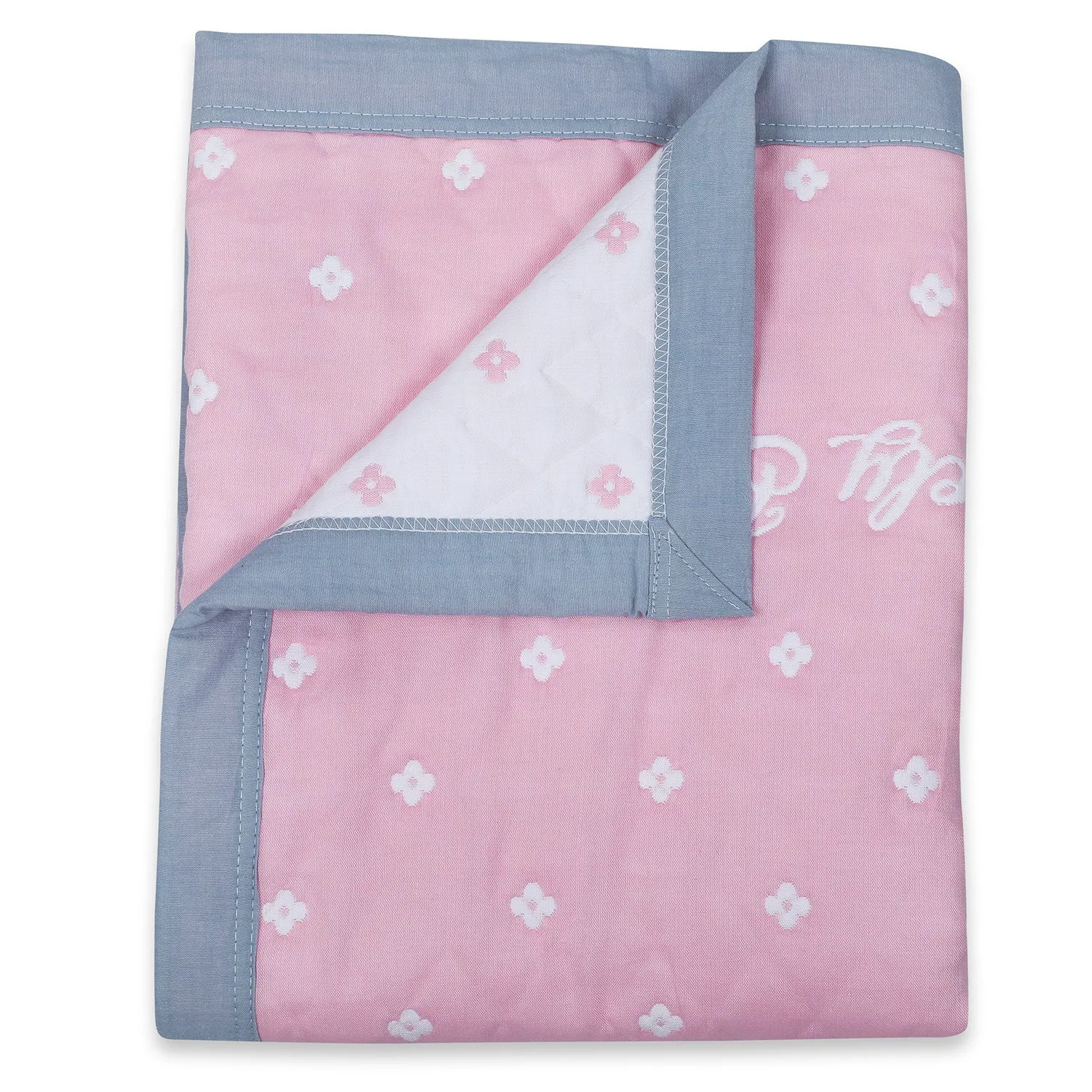 Baby Moo Deers In Love All Season Medium Muslin Blanket - Pink