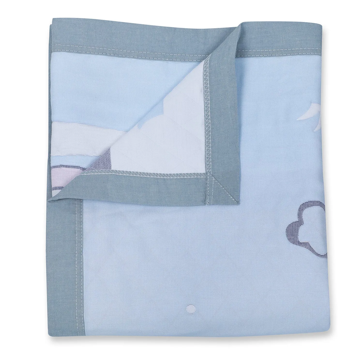 Baby Moo Wild Tiger All Season Medium Muslin Blanket - Blue