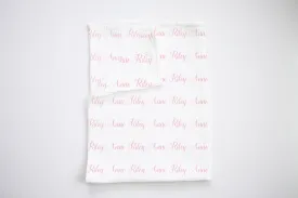 Basic Name Personalized Swaddle