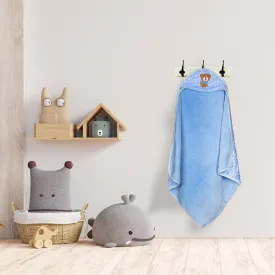 BFF Bear Blue Hooded Bubble Blanket