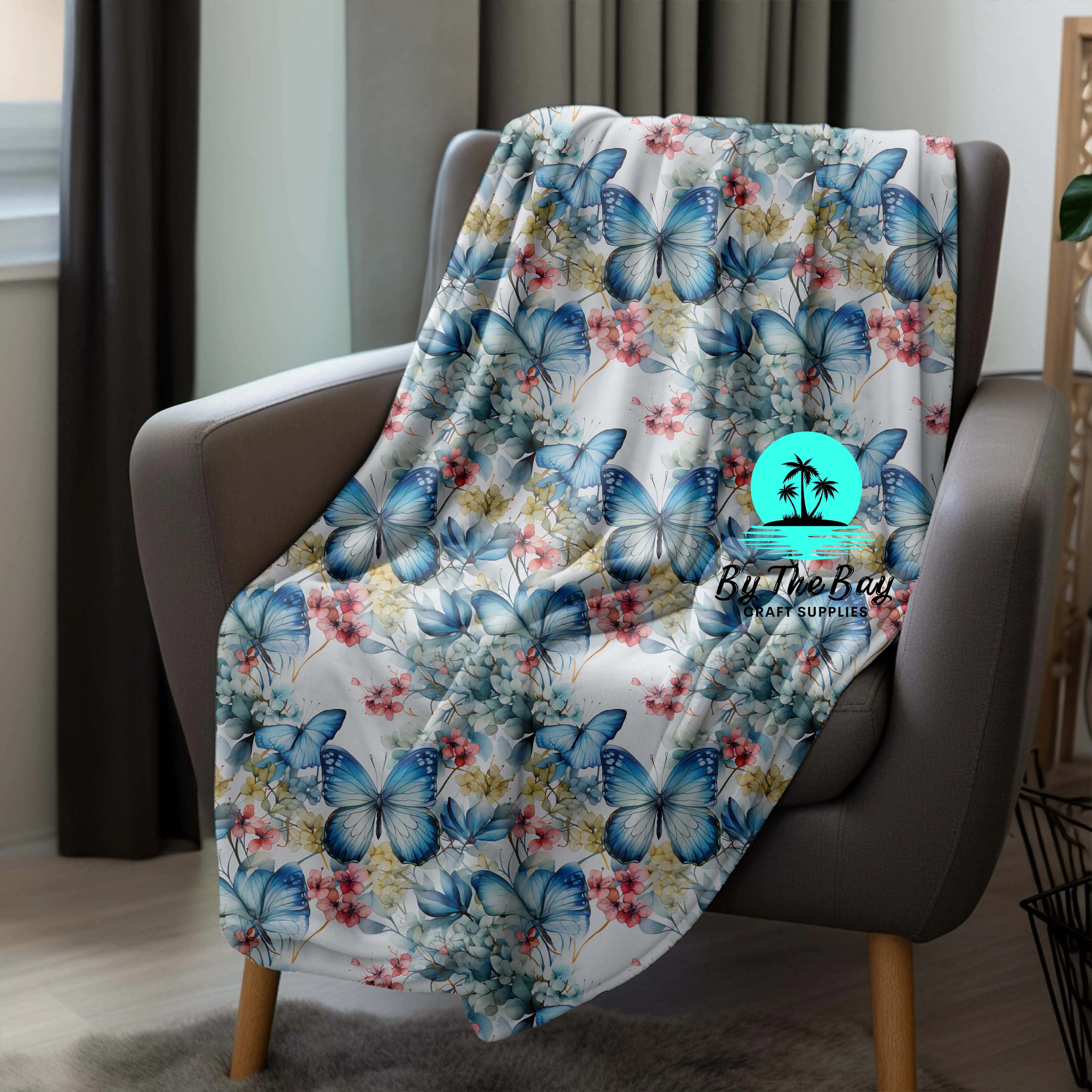 Blue Butterflies Blanket