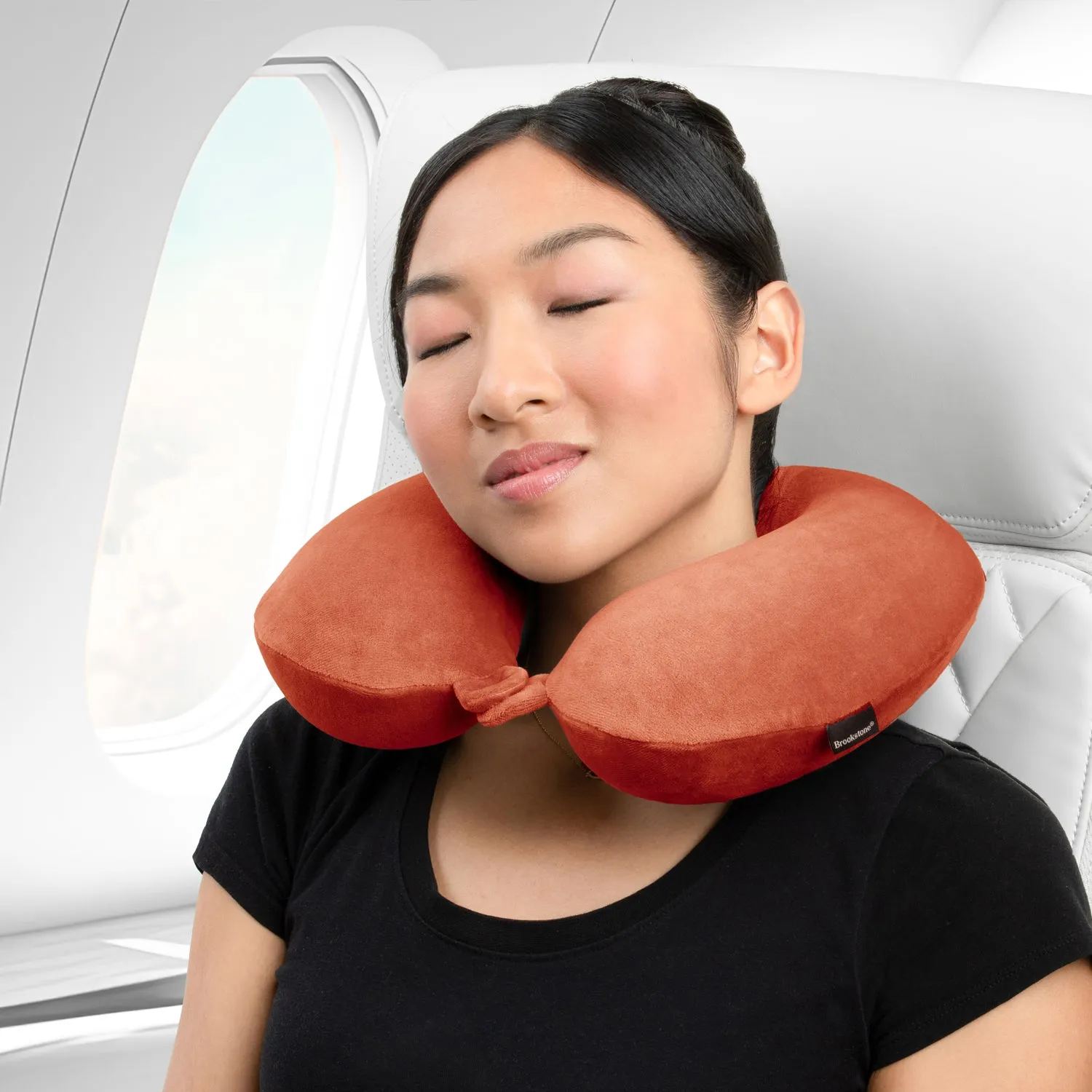 Brookstone Comfort Classic Memory Foam Travel Neck Pillow