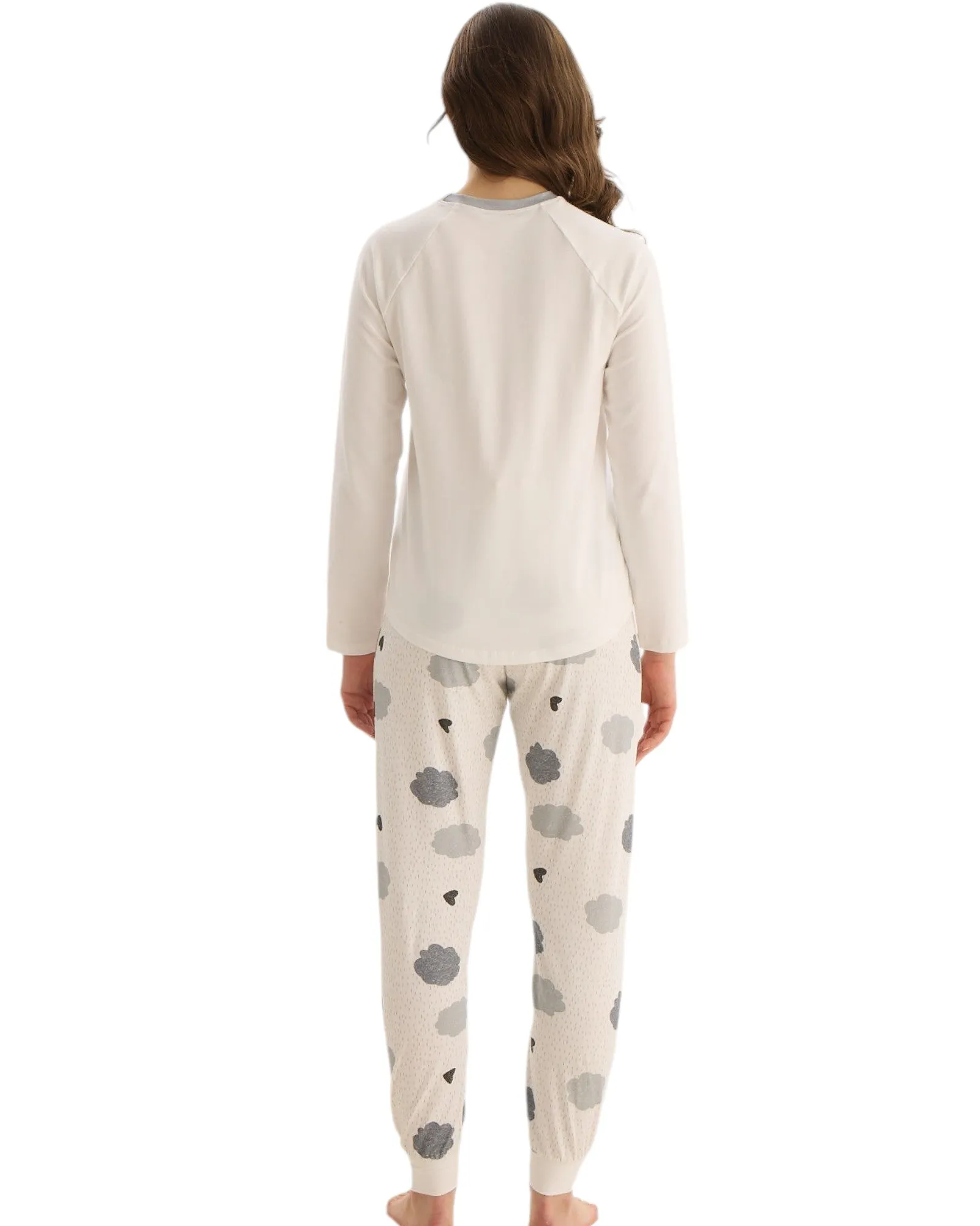 Cloud Print Pajama Set for Cozy Nights