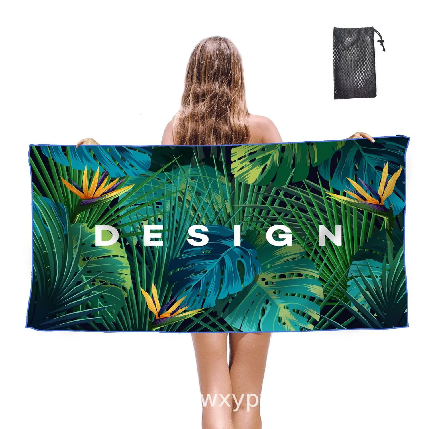 Coconut Tree Starry Sky Digital Printed Beach Towel For Adult Quick Drying Swimming Surf Shower Towel Travel Yoga Beach Blanket