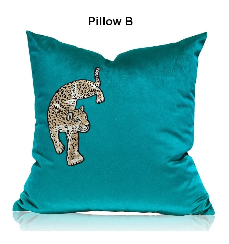 Decorative Pillows for Living Room, Modern Sofa Pillows, Cheetah Decorative Throw Pillows, Contemporary Throw Pillows