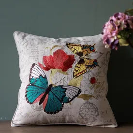 Decorative Throw Pillows, Butterfly Cotton and linen Pillow Cover, Sofa Decorative Pillows, Decorative Pillows for Couch