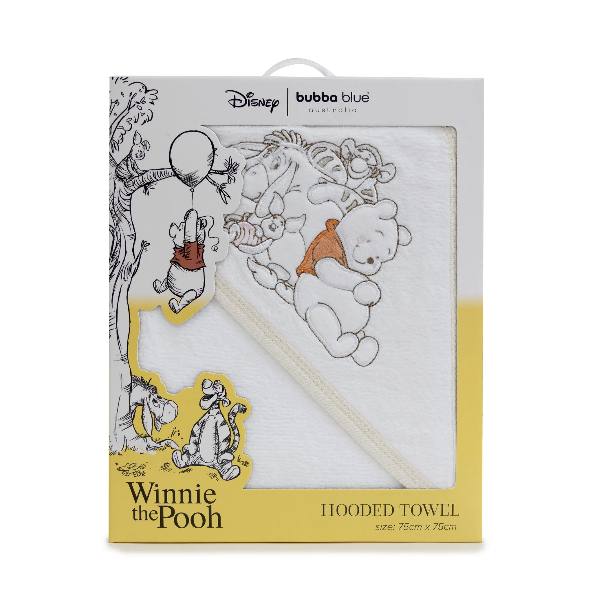 Disney Winnie the Pooh Co Sleeper/Bedside Sleeper Bundle - Fitted Sheet, Bib, Security Blanket, Face Washer, Cuddle Blanket, Cot Quilt, Hooded Towel