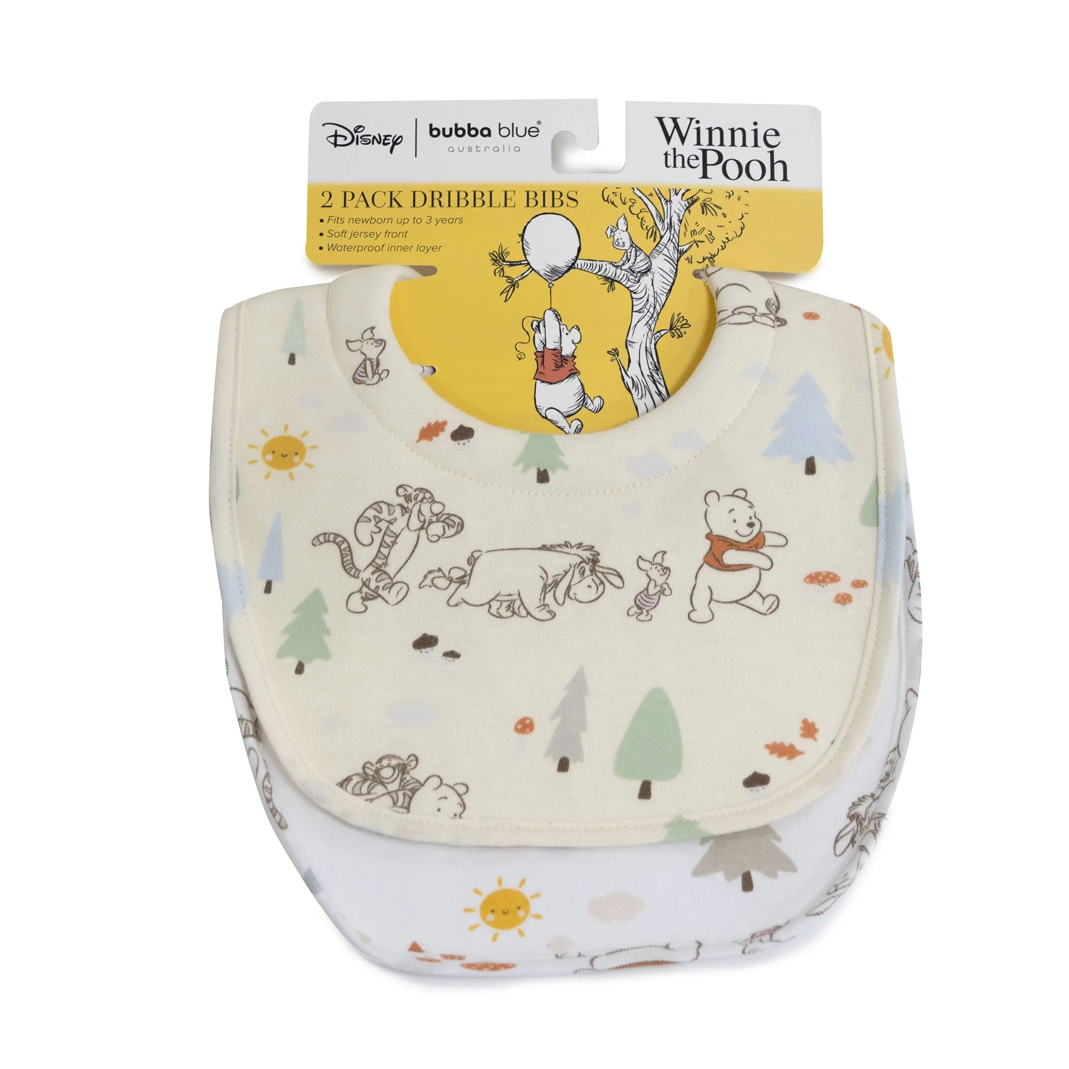 Disney Winnie the Pooh Co Sleeper/Bedside Sleeper Bundle - Fitted Sheet, Bib, Security Blanket, Face Washer, Cuddle Blanket, Cot Quilt, Hooded Towel