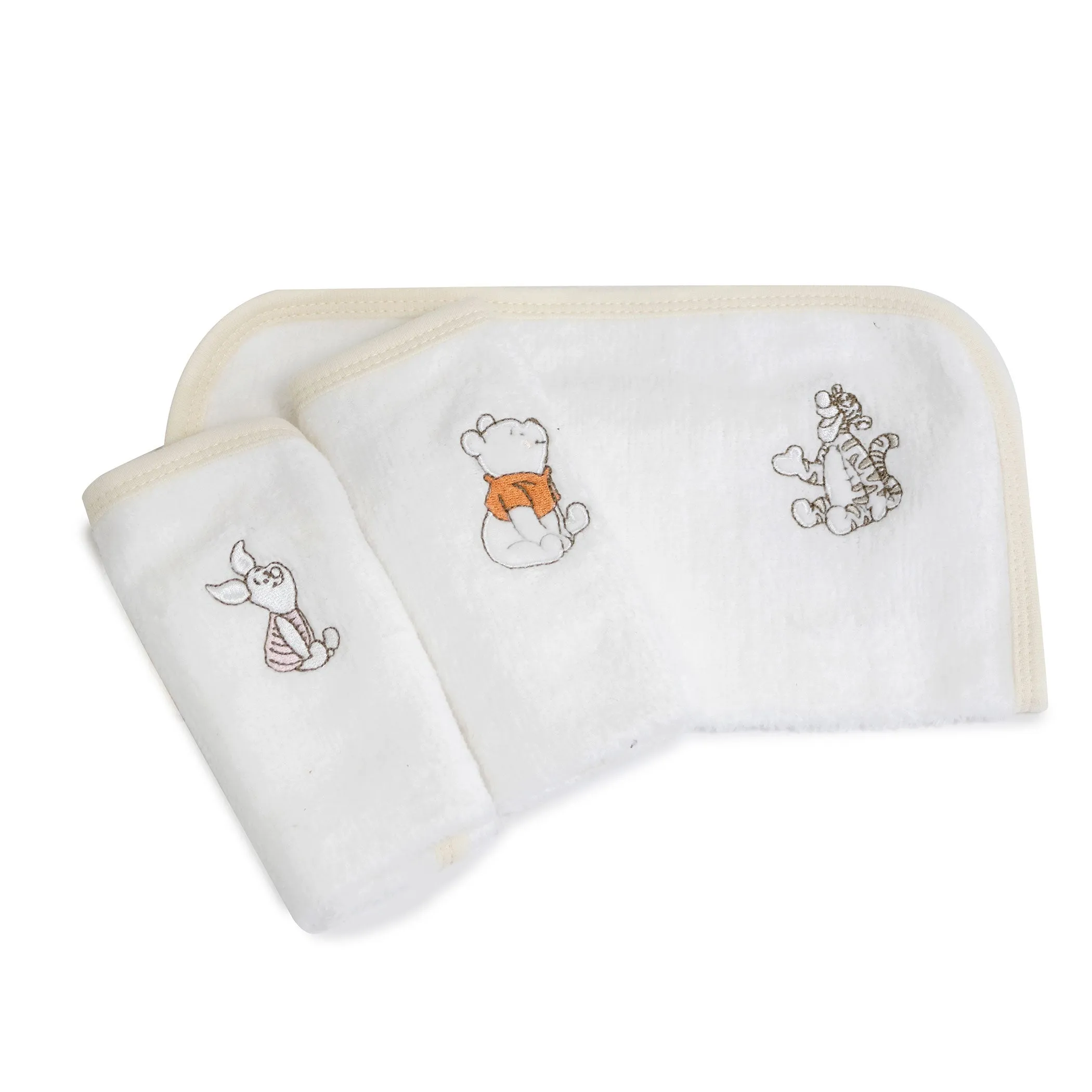 Disney Winnie the Pooh Co Sleeper/Bedside Sleeper Bundle - Fitted Sheet, Bib, Security Blanket, Face Washer, Cuddle Blanket, Cot Quilt, Hooded Towel