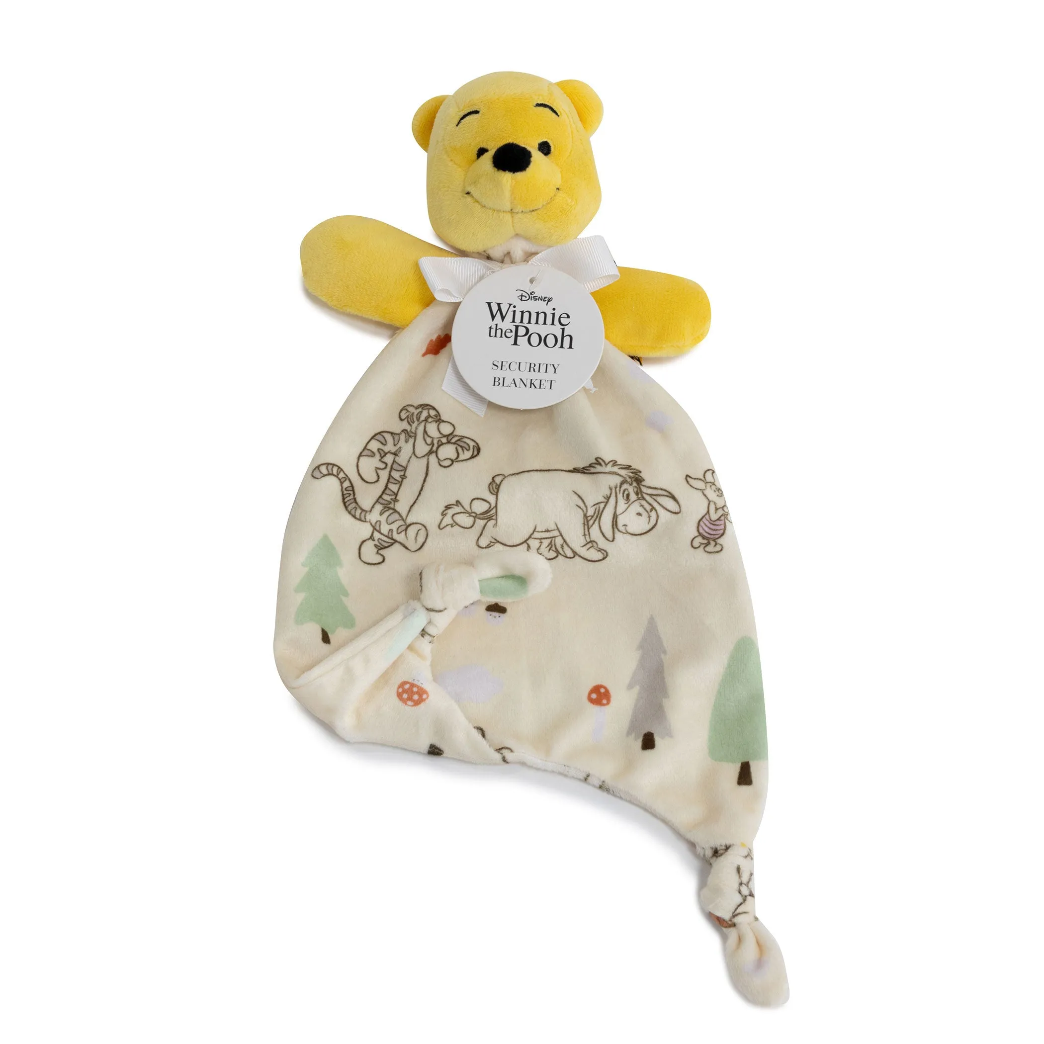 Disney Winnie the Pooh Co Sleeper/Bedside Sleeper Bundle - Fitted Sheet, Bib, Security Blanket, Face Washer, Cuddle Blanket, Cot Quilt, Hooded Towel