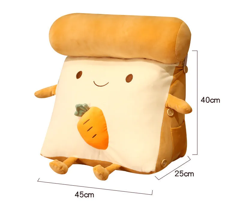 Fruity Toast Bread Comfy Pillow