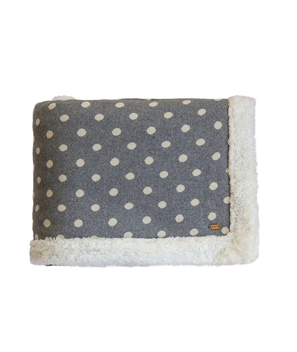 Fun with Dots - Cotton Knitted with Sherpa Back Single Bed blanket