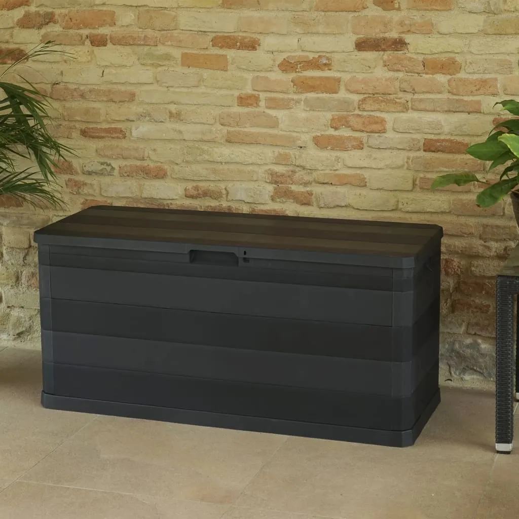 Garden Storage Box Black 117x45x56 cm