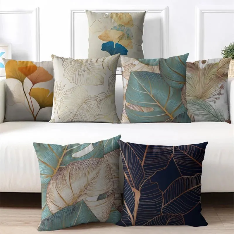 Ginkgo Print Cushion Cover for Sofa