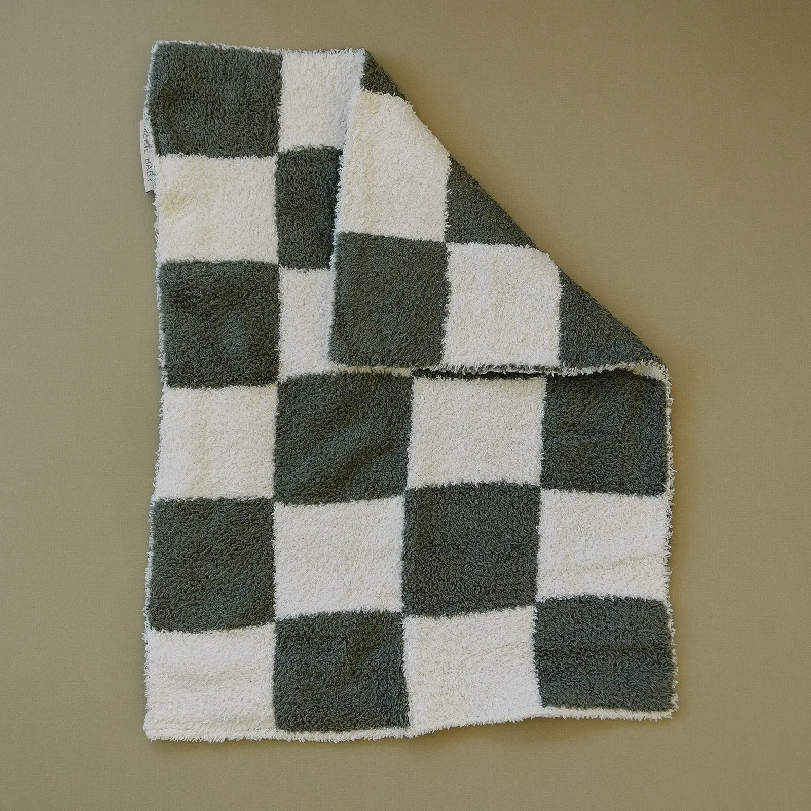 Green Checkered Plush Blanket