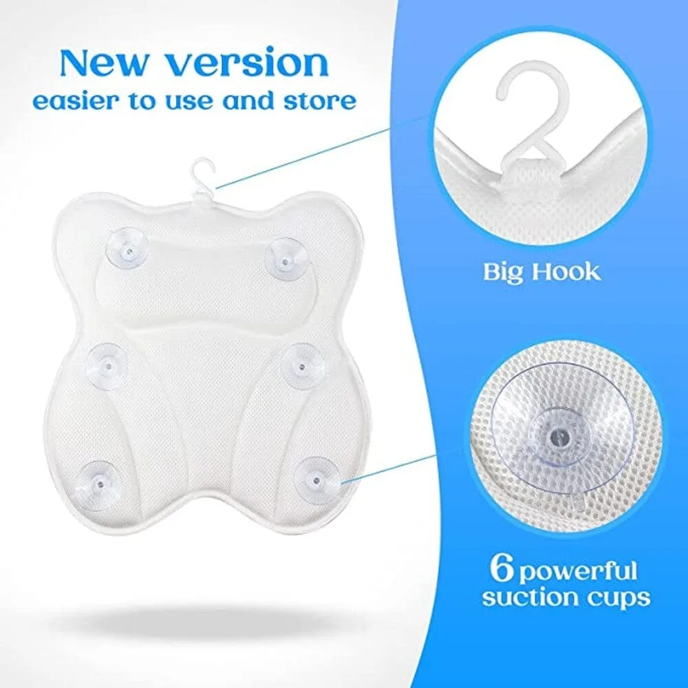 Hawbath Ultra-Soft Bath Pillow With 6 Suction Cups