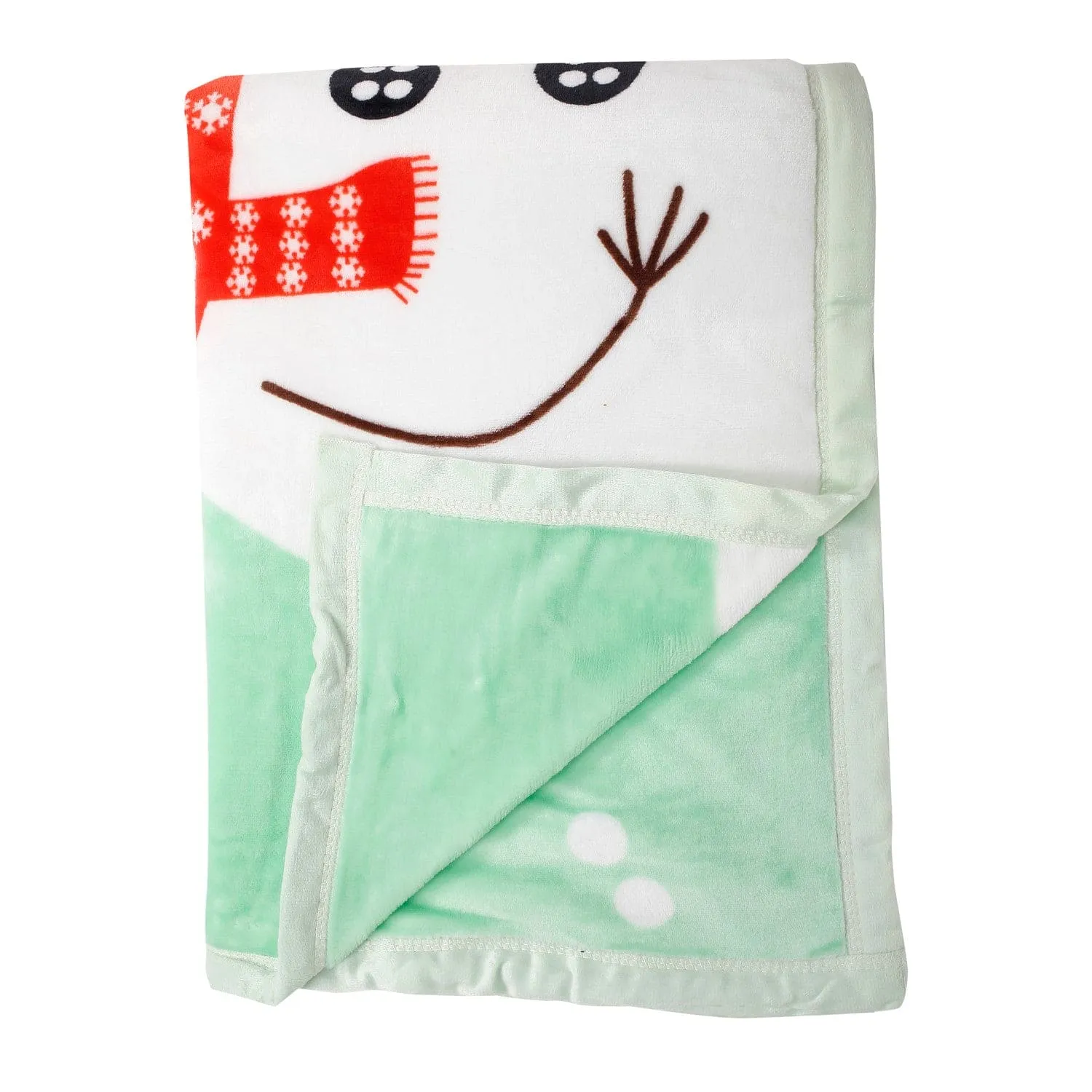 Hello Winter Mint Green Two-Ply Blanket