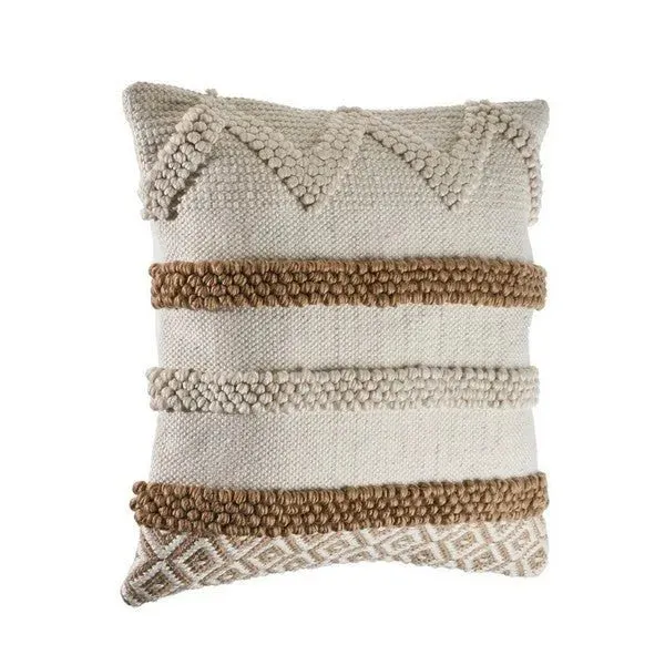 Homestead 07451BEW Beige/White Pillow