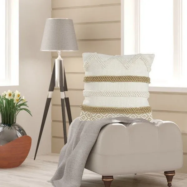 Homestead 07451BEW Beige/White Pillow