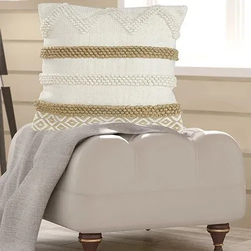 Homestead 07451BEW Beige/White Pillow