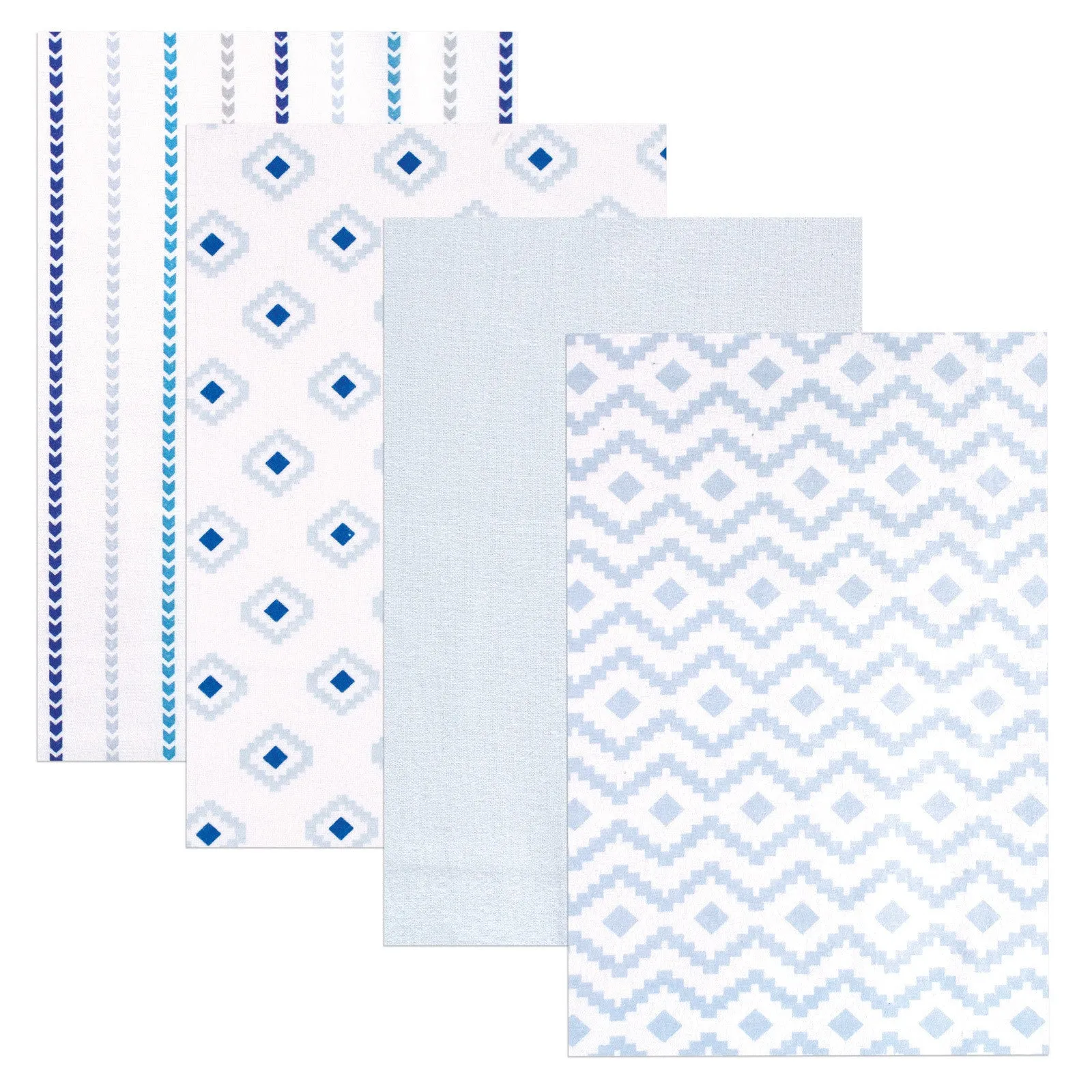 Hudson Baby Cotton Flannel Receiving Blankets, Boy Modern