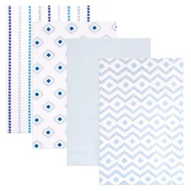 Hudson Baby Cotton Flannel Receiving Blankets, Boy Modern