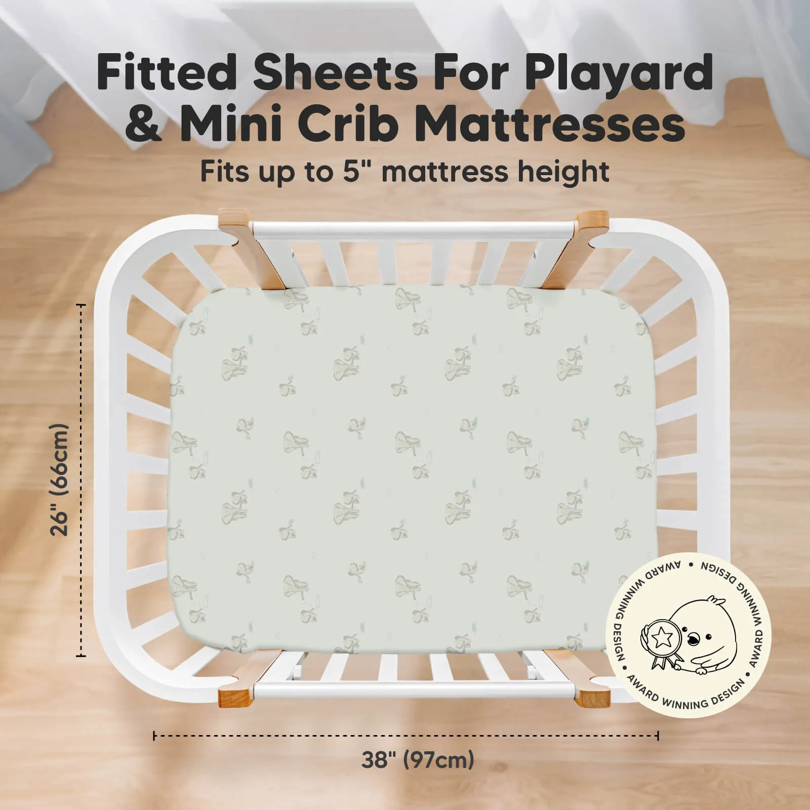 Isla Fitted Mini Crib Sheets (Elly)