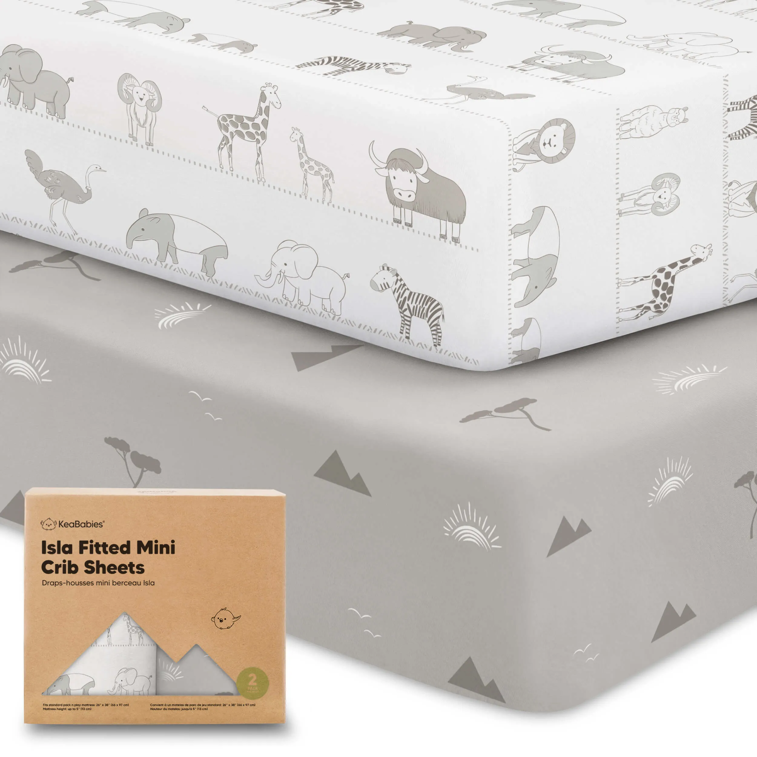 Isla Fitted Mini Crib Sheets