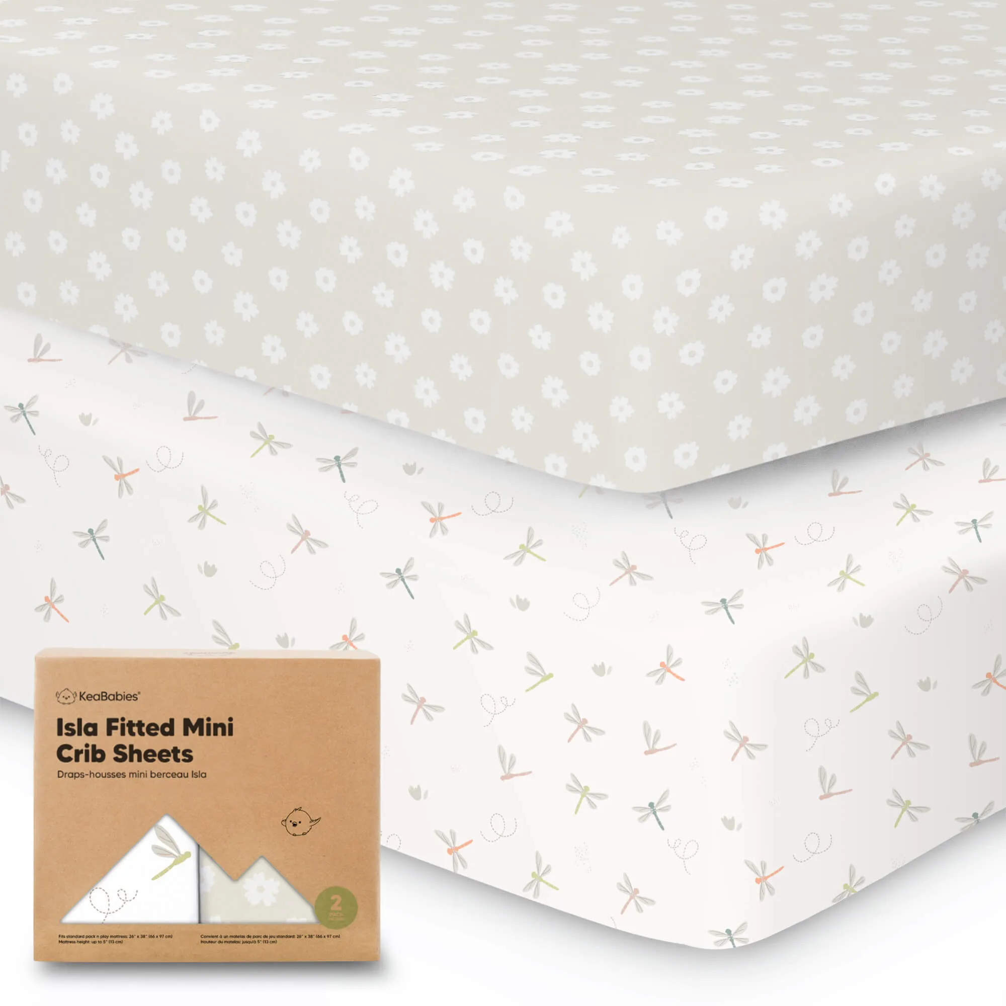 Isla Fitted Mini Crib Sheets