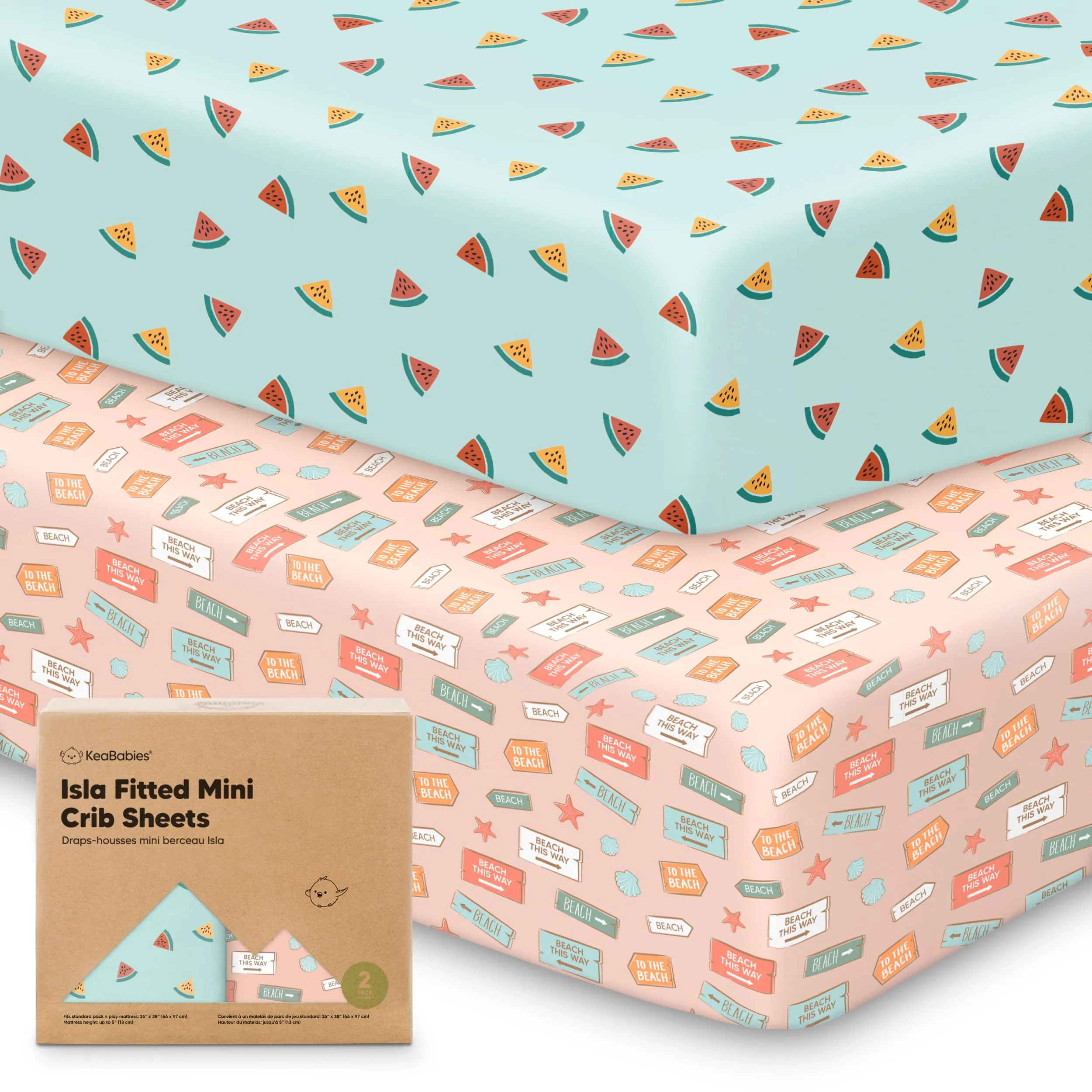 Isla Fitted Mini Crib Sheets