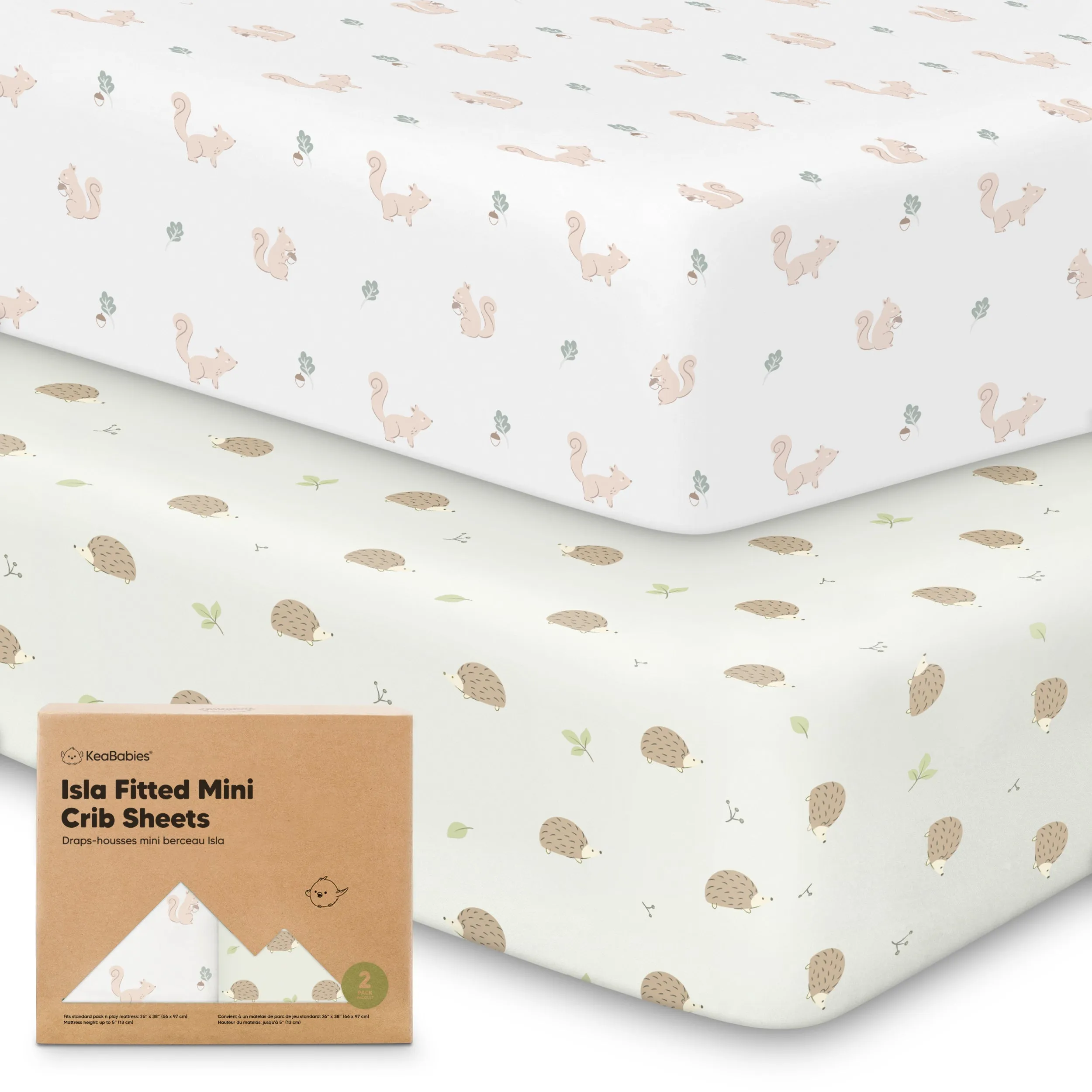 Isla Fitted Mini Crib Sheets