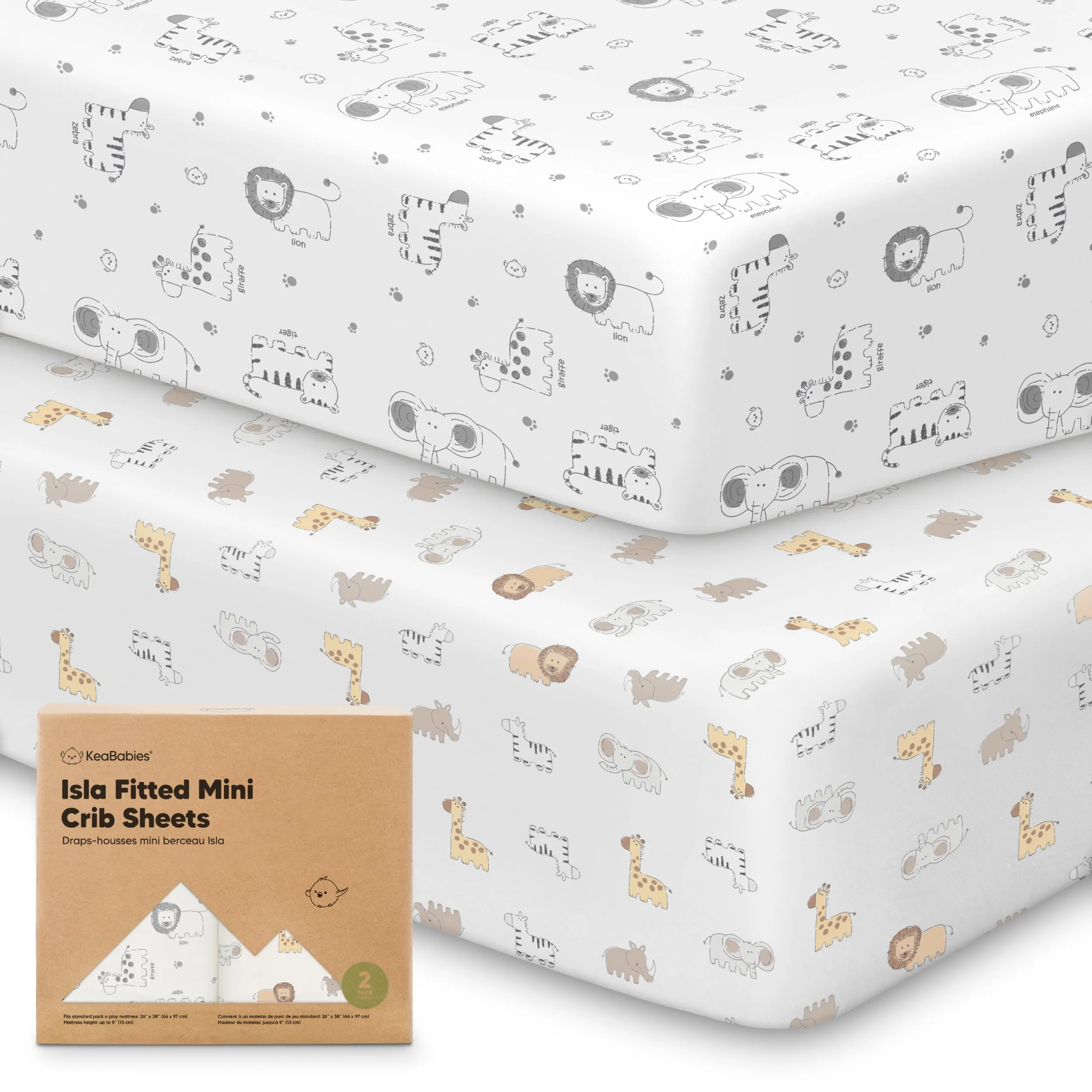 Isla Fitted Mini Crib Sheets