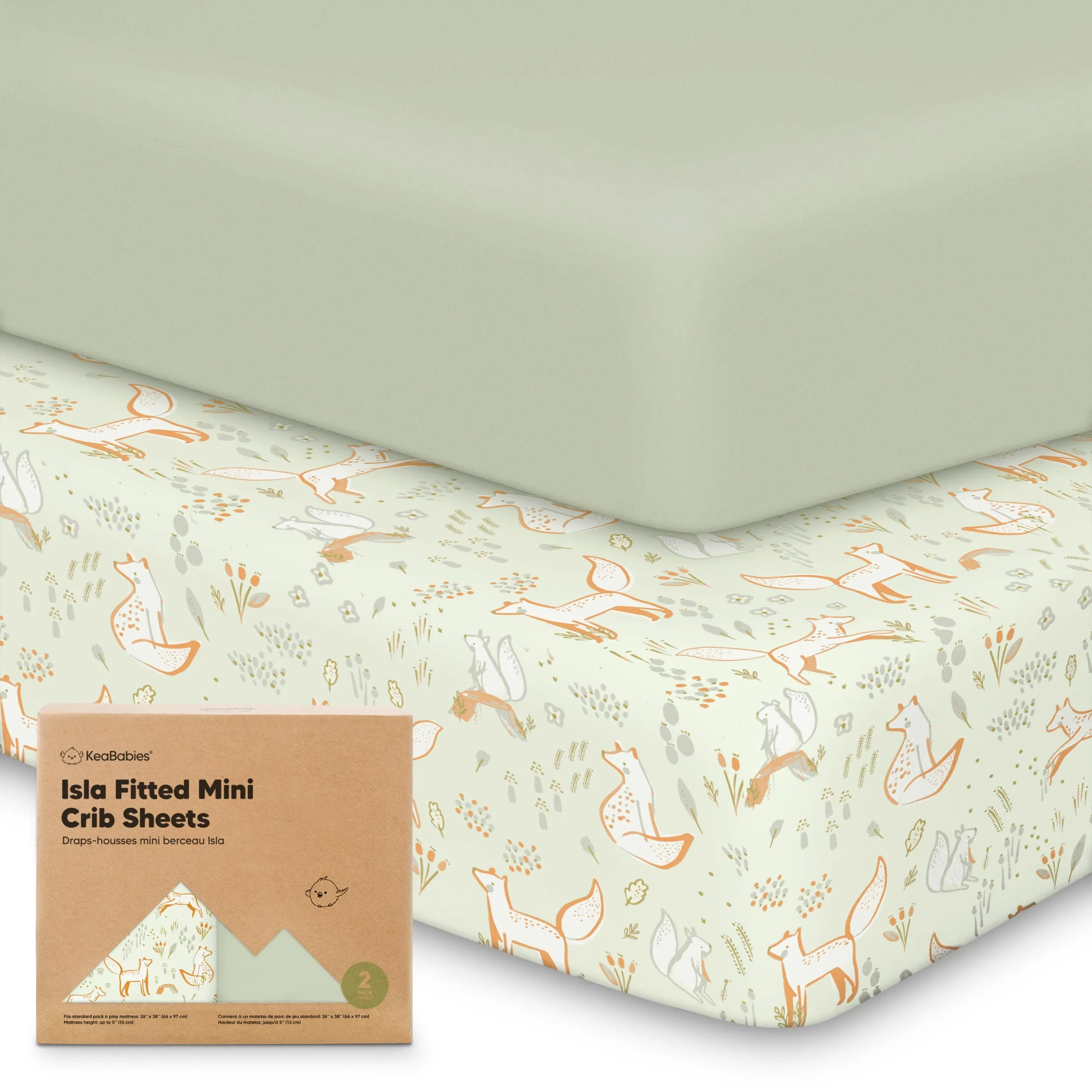 Isla Fitted Mini Crib Sheets