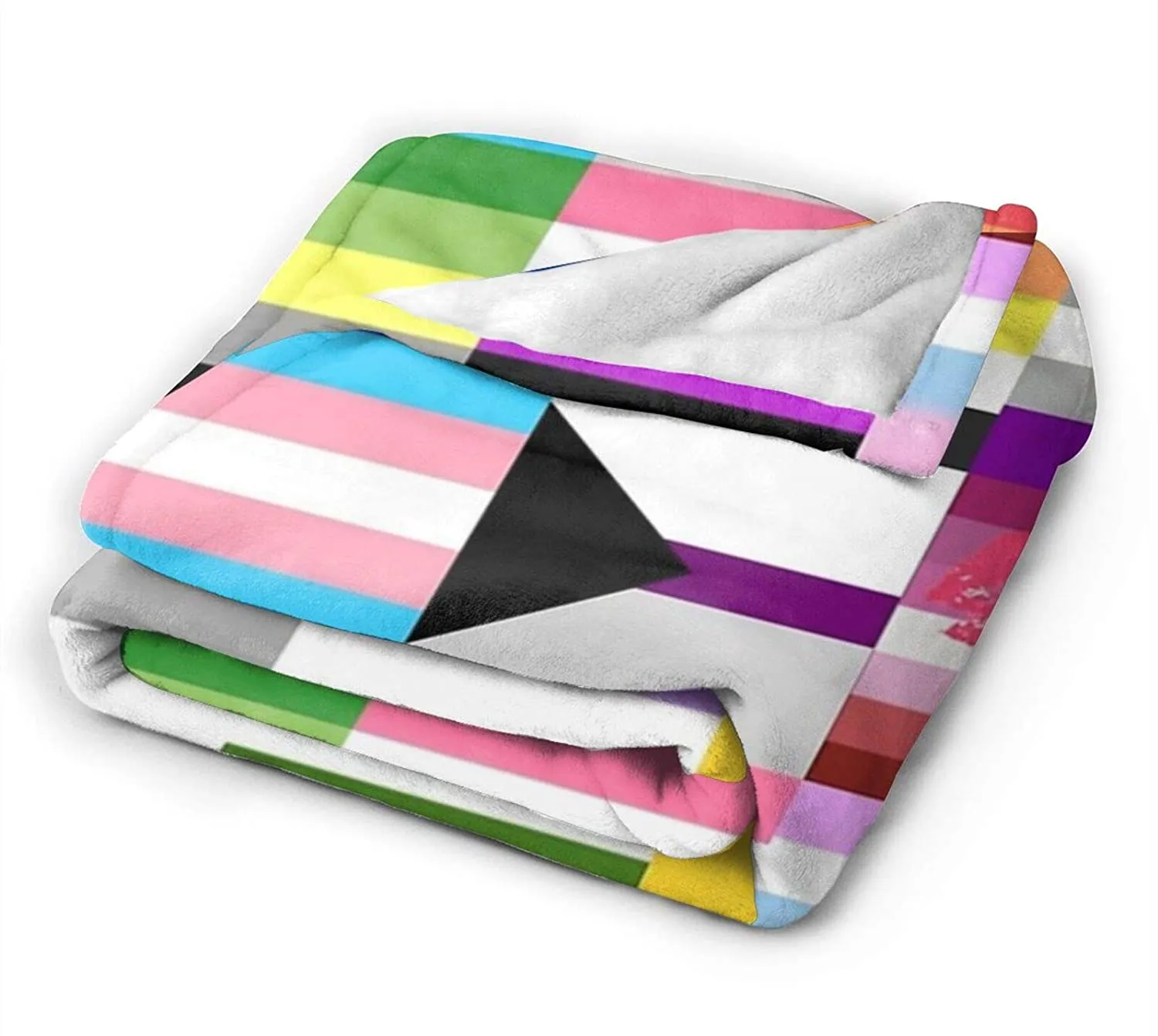 Lesbian Gay Lgbt Pride Flannel Sherpa Throw Soft Plush Flannel Blanket Throws For Bed, Couch, Sofa