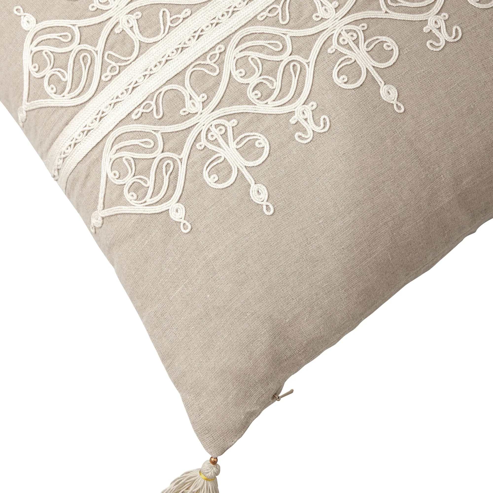 Mamlouk Pillow with Ivory Cording