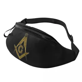 Master Mason Blue Lodge Sling Bag - Gold Square & Compass G Design