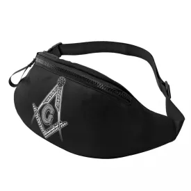 Master Mason Blue Lodge Sling Bag - White Square & Compass G Design