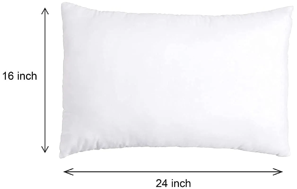 Microfiber Extra Soft White Pillows | Pillows for Sleeping White - Set of 2 (Size - 16x24 Inches Or 40x60 cm) Pack of 2 | White Microfiber A-08