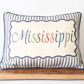 Mississippi Ticking Rectangle Pillow