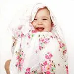 Muslin Swaddle Blanket - Pink Flowers