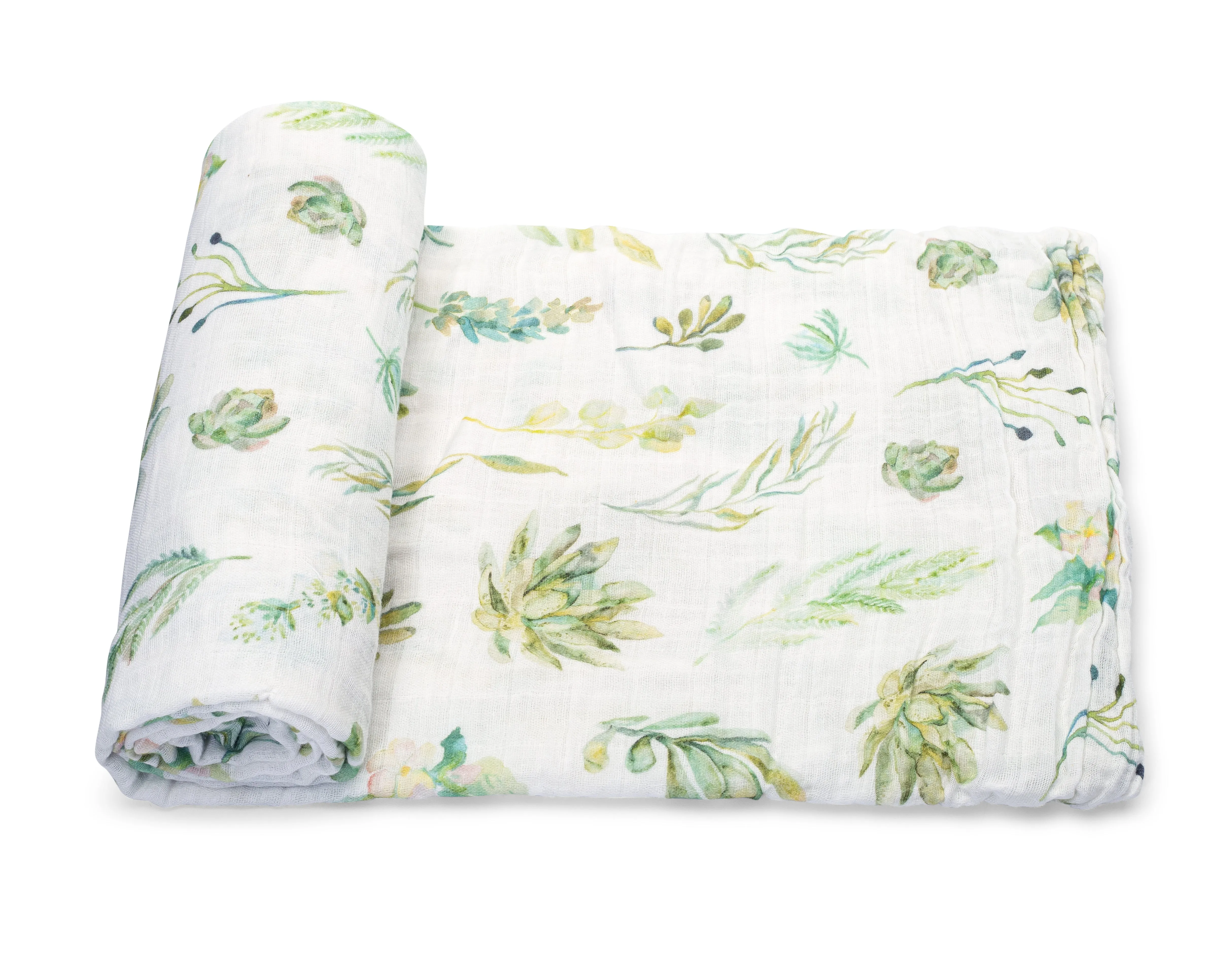 Muslin Swaddle Blanket - Succulents