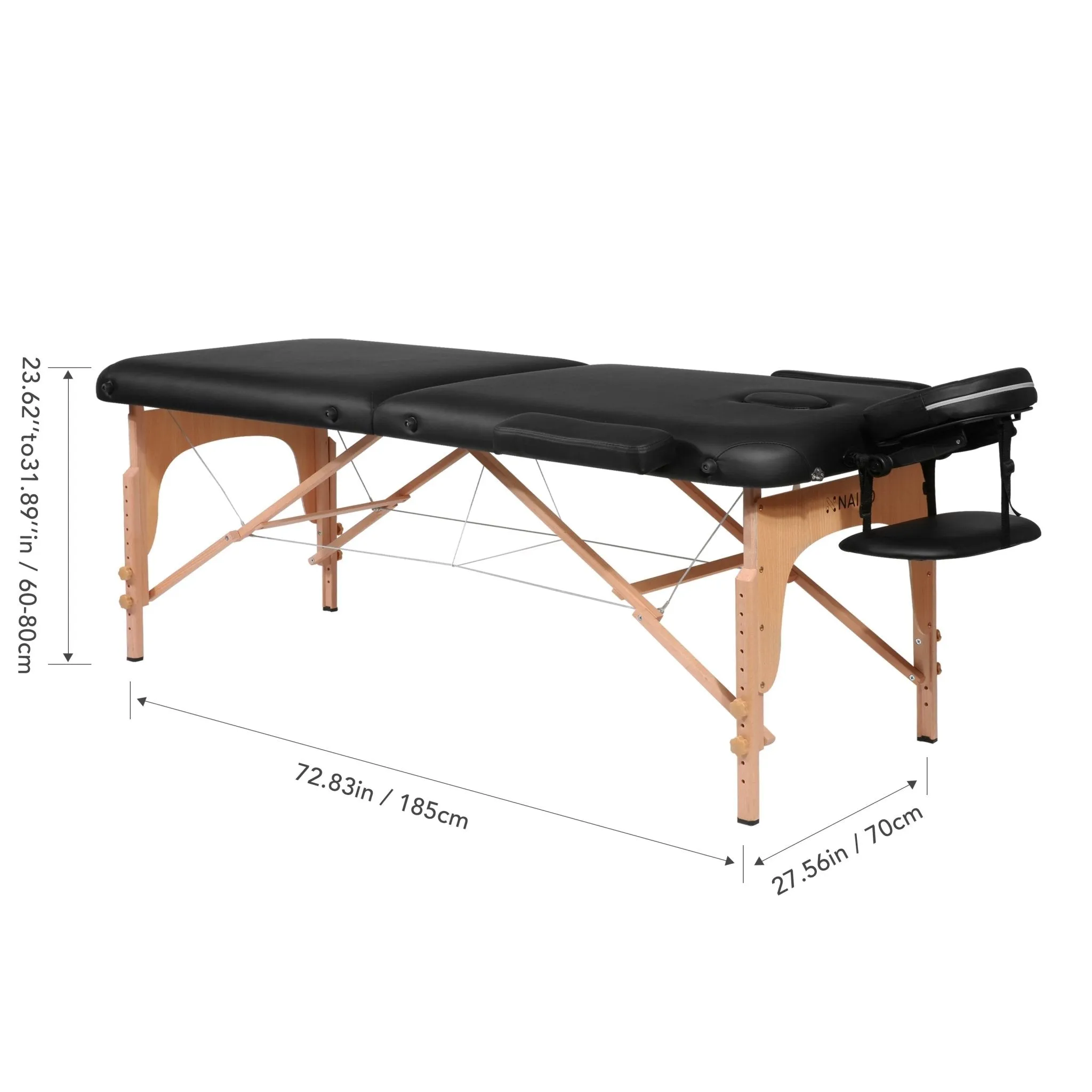 Naipo Portable Massage Table with Wooden Feet